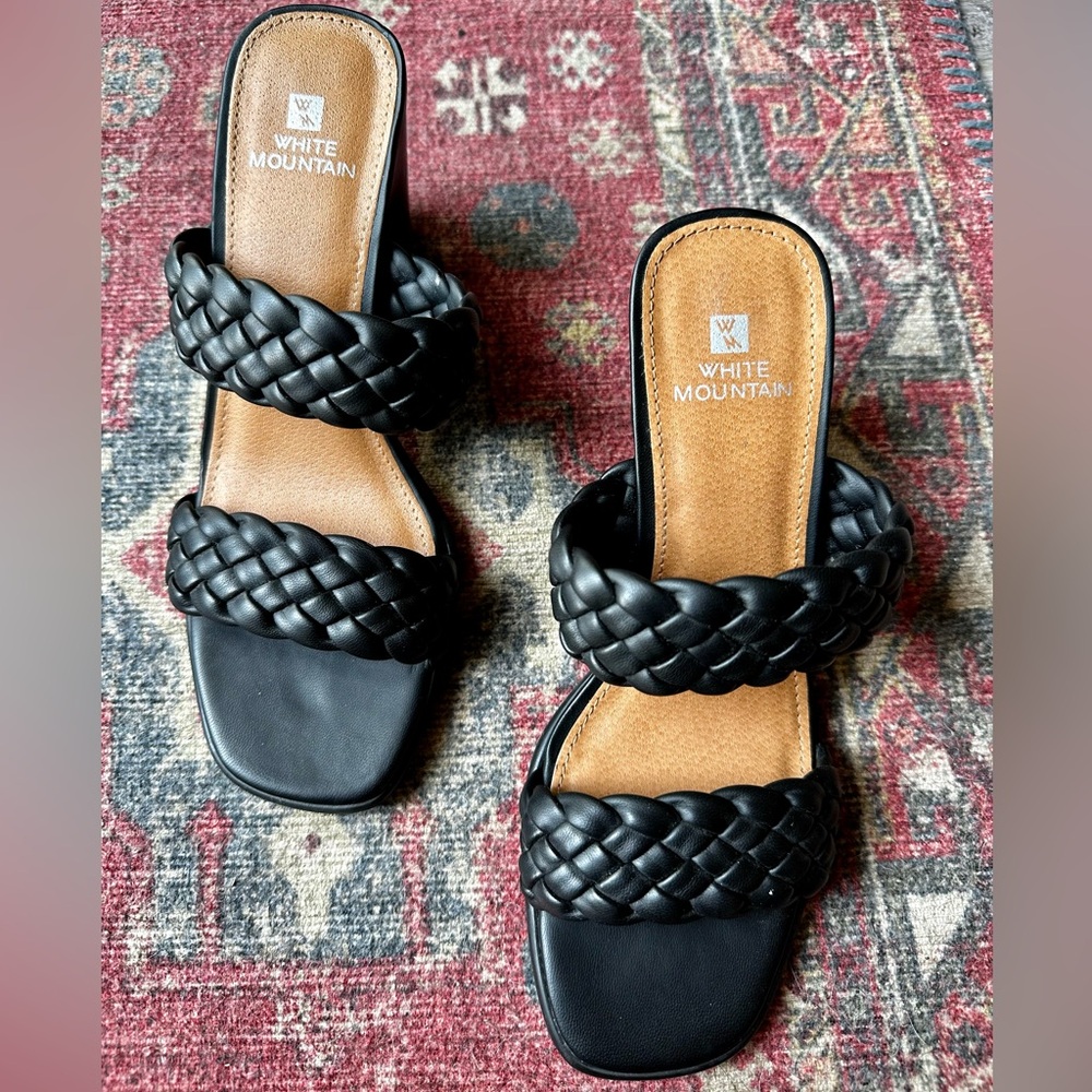White Mountain Heel Sandals